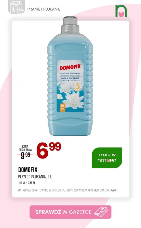 Drogerie Natura - gazetka promocyjna Produkty do PRANIA i PŁUKANIA w supercenach! od wtorku 27.01 do poniedziałku 02.02 - strona 2
