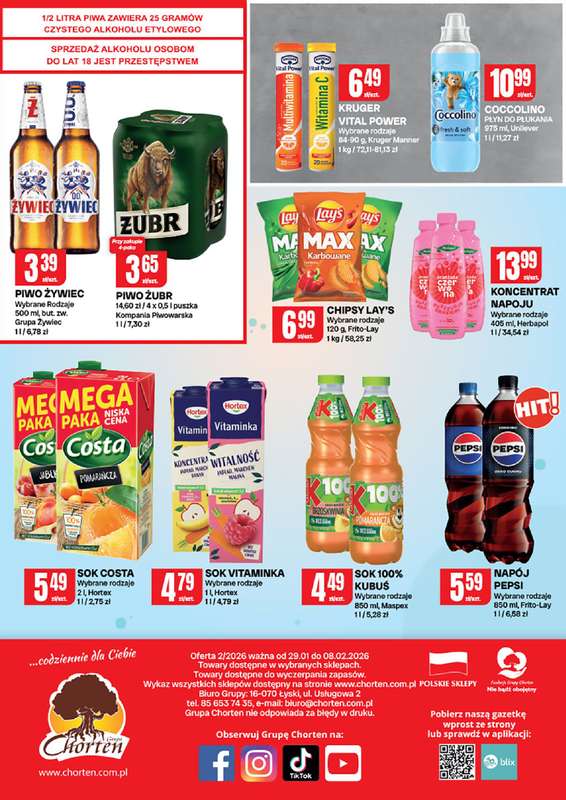 Chorten - gazetka promocyjna Gazetka Małopolskie, Śląsk, Podkarpackie, Opolskie Market od czwartku 29.01 do niedzieli 08.02 - strona 4