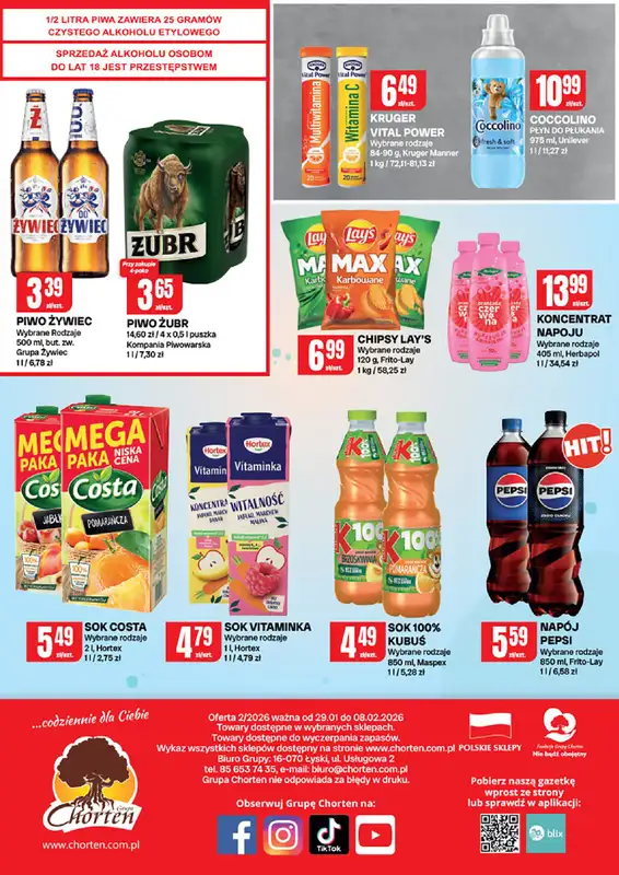 Chorten - gazetka promocyjna Gazetka Małopolskie, Śląsk, Podkarpackie, Opolskie Market od czwartku 29.01 do niedzieli 08.02 - strona 4