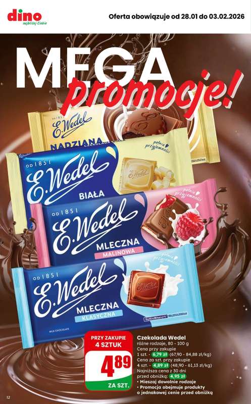 Dino - gazetka promocyjna MEGA promocje! od środy 28.01 do wtorku 03.02