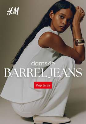 H&M - gazetka promocyjna Barrel jeans damskie od wtorku 27.01 