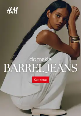 H&M - gazetka promocyjna Barrel jeans damskie od wtorku 27.01 