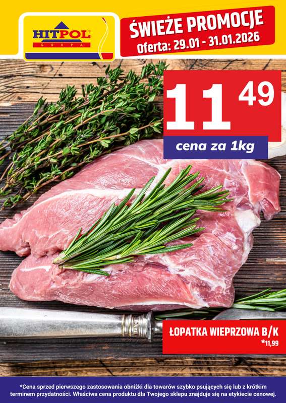 Hitpol - gazetka promocyjna Świeże promocje! od czwartku 29.01 do soboty 31.01
