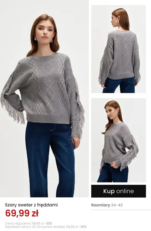 Top Secret - gazetka promocyjna -30% na kurtki, płaszcze, swetry, bluzy i sukienki od wtorku 27.01 do poniedziałku 02.02 - strona 7