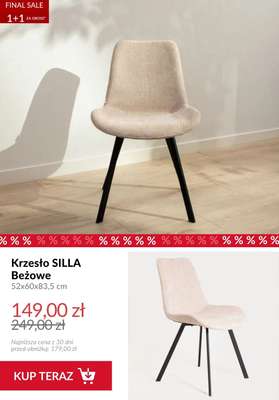 Krzesło SILLA Beżowe