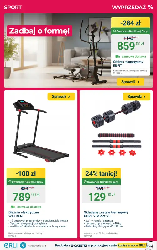 ERLI - gazetka promocyjna Wielkie Rabaty na AGD, Elektronikę i Sprzęt Fitness! od poniedziałku 26.01 do niedzieli 01.02 - strona 6