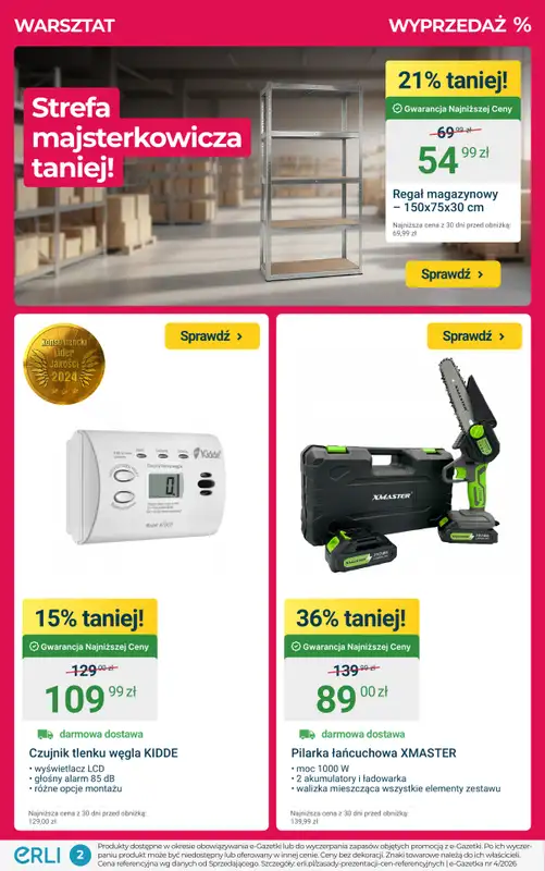 ERLI - gazetka promocyjna Top 3 Warsztatowe Hity tygodnia! od poniedziałku 26.01 do niedzieli 01.02 - strona 2