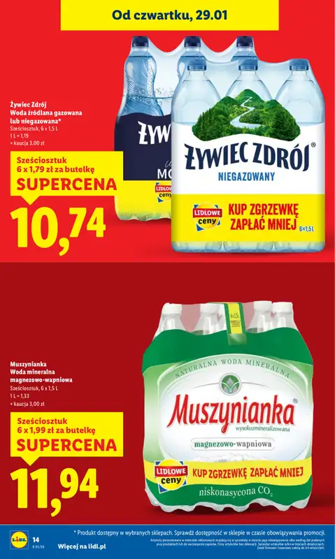 Lidl - gazetka promocyjna Oferta od czwartku od czwartku 29.01 do soboty 31.01 - strona 14