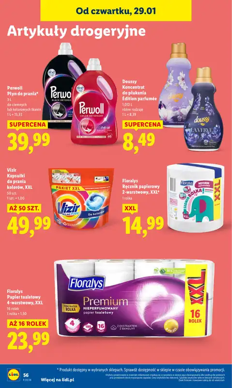 Lidl - gazetka promocyjna Oferta od czwartku od czwartku 29.01 do soboty 31.01 - strona 56