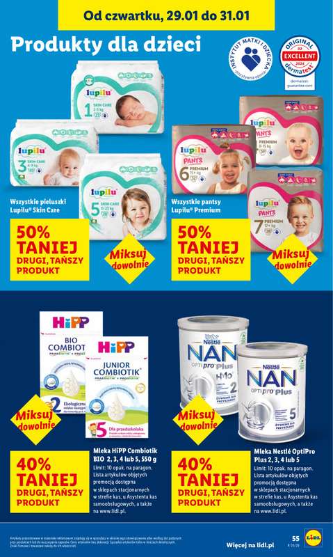 Lidl - gazetka promocyjna Oferta od czwartku od czwartku 29.01 do soboty 31.01 - strona 55