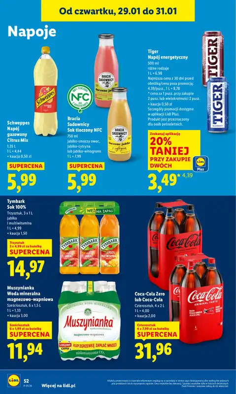 Lidl - gazetka promocyjna Oferta od czwartku od czwartku 29.01 do soboty 31.01 - strona 52