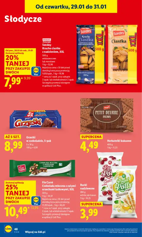 Lidl - gazetka promocyjna Oferta od czwartku od czwartku 29.01 do soboty 31.01 - strona 48