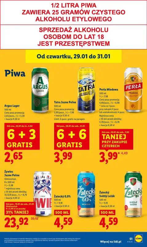 Lidl - gazetka promocyjna Oferta od czwartku od czwartku 29.01 do soboty 31.01 - strona 51