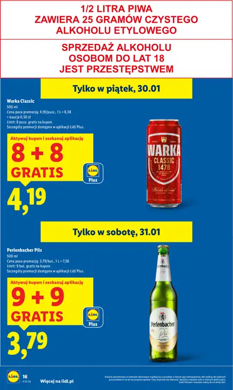 Lidl - gazetka promocyjna Oferta od czwartku od czwartku 29.01 do soboty 31.01 - strona 16