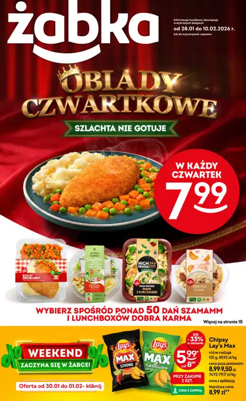 Żabka - gazetka promocyjna Gazetka od środy 28.01 do wtorku 10.02