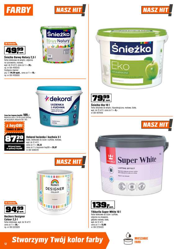 OBI - gazetka promocyjna Gazetka od środy 28.01 do wtorku 17.02 - strona 12