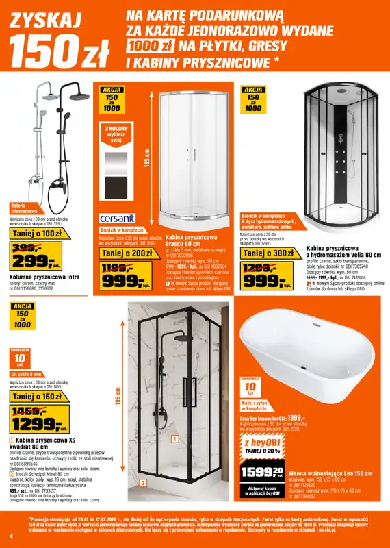 OBI - gazetka promocyjna Gazetka od środy 28.01 do wtorku 17.02 - strona 4
