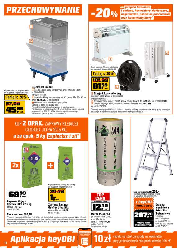 OBI - gazetka promocyjna Gazetka od środy 28.01 do wtorku 17.02 - strona 14