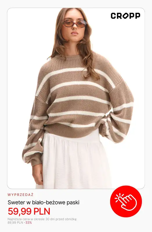 Cropp - gazetka promocyjna Swetry damskie już od 29,99 zł od środy 28.01 do czwartku 05.02 - strona 7
