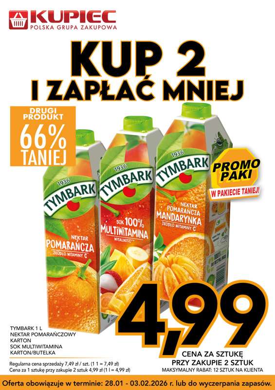 Kupiec - gazetka promocyjna Promopaki od środy 28.01 do wtorku 03.02 - strona 3