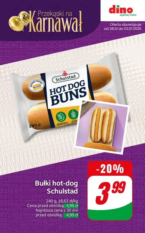 Dino - gazetka promocyjna Karnawałowe przekąski w SUPER cenach! od czwartku 29.01 do wtorku 03.02 - strona 9