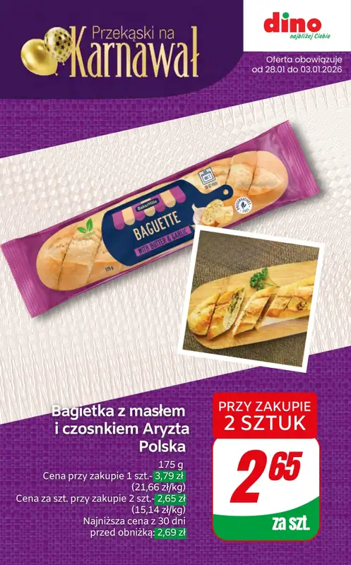 Dino - gazetka promocyjna Karnawałowe przekąski w SUPER cenach! od czwartku 29.01 do wtorku 03.02 - strona 2