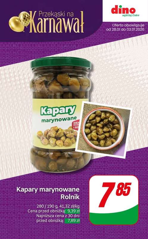 Dino - gazetka promocyjna Karnawałowe przekąski w SUPER cenach! od czwartku 29.01 do wtorku 03.02 - strona 8