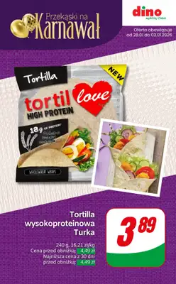 Dino - gazetka promocyjna Karnawałowe przekąski w SUPER cenach! od czwartku 29.01 do wtorku 03.02