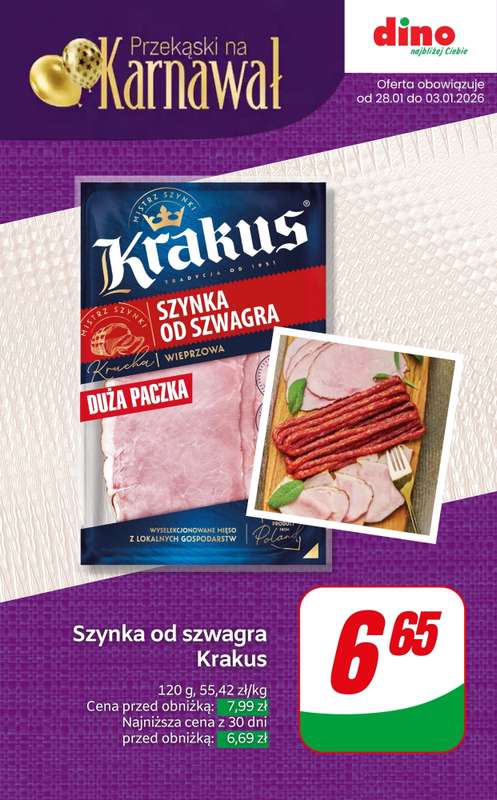 Dino - gazetka promocyjna Karnawałowe przekąski w SUPER cenach! od czwartku 29.01 do wtorku 03.02 - strona 4