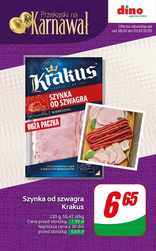 Dino - gazetka promocyjna Karnawałowe przekąski w SUPER cenach! od czwartku 29.01 do wtorku 03.02 - strona 4