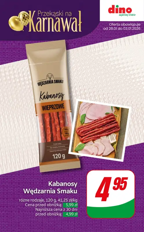 Dino - gazetka promocyjna Karnawałowe przekąski w SUPER cenach! od czwartku 29.01 do wtorku 03.02 - strona 3