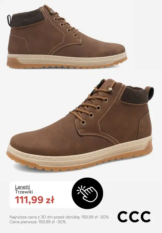 CCC - gazetka promocyjna Męskie obuwie ocieplane - PROMOCJE od środy 28.01  - strona 9
