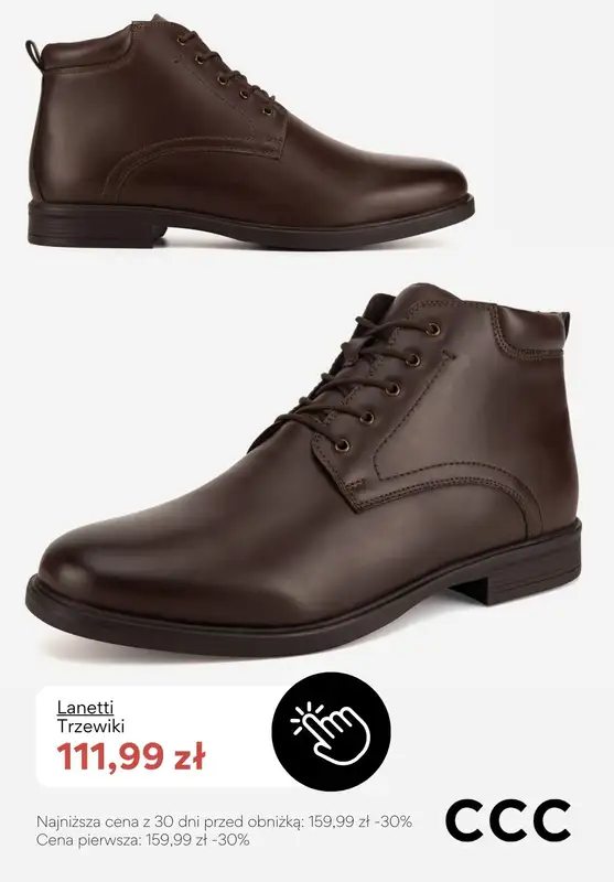 CCC - gazetka promocyjna Męskie obuwie ocieplane - PROMOCJE od środy 28.01  - strona 7