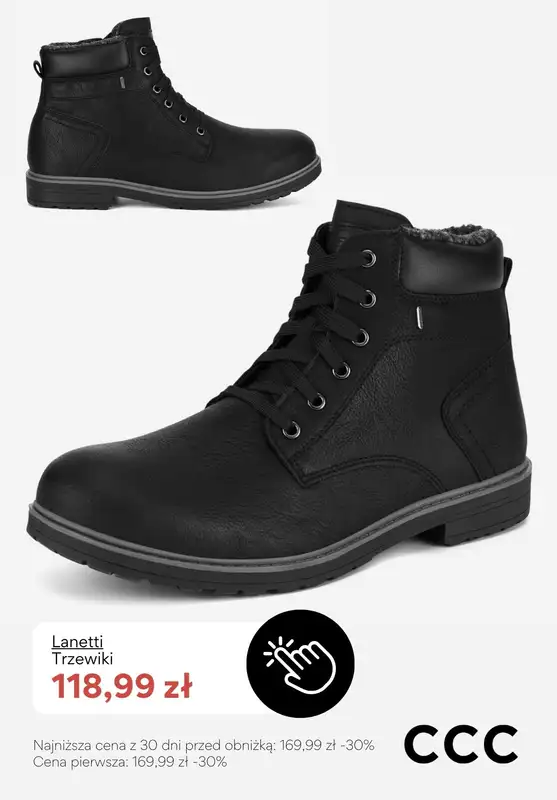 CCC - gazetka promocyjna Męskie obuwie ocieplane - PROMOCJE od środy 28.01  - strona 10