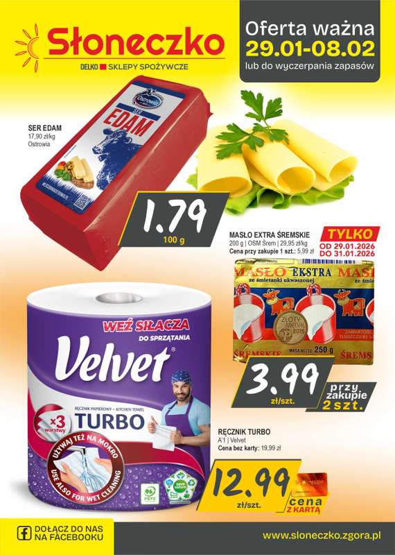 Słoneczko - gazetka promocyjna Gazetka od czwartku 29.01 do niedzieli 08.02