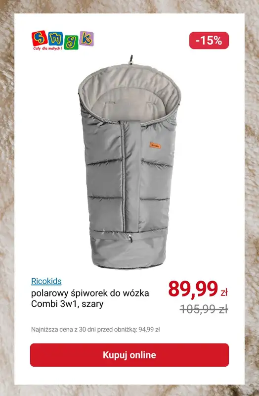 Smyk - gazetka promocyjna Do -25% na śpiworki i kocyki od środy 28.01 do poniedziałku 09.02 - strona 3