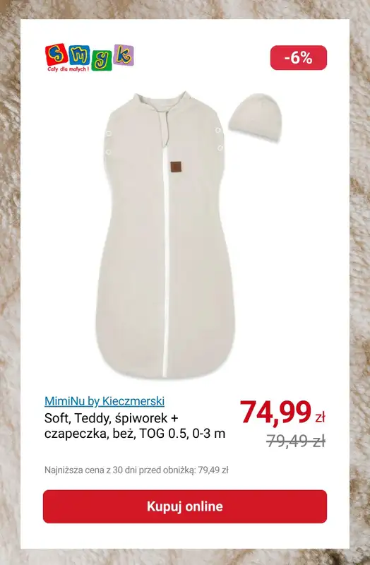 Smyk - gazetka promocyjna Do -25% na śpiworki i kocyki od środy 28.01 do poniedziałku 09.02 - strona 10