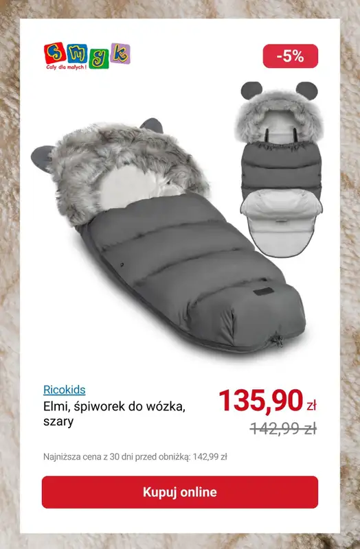 Smyk - gazetka promocyjna Do -25% na śpiworki i kocyki od środy 28.01 do poniedziałku 09.02 - strona 7