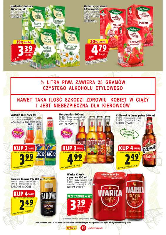 Prim Market - gazetka promocyjna Gazetka od czwartku 29.01 do środy 04.02 - strona 15