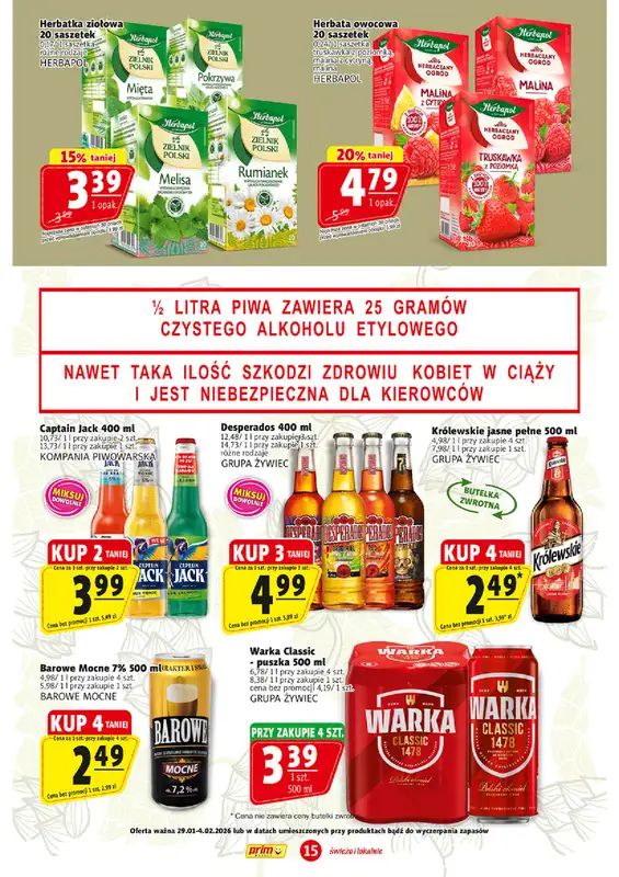 Prim Market - gazetka promocyjna Gazetka od czwartku 29.01 do środy 04.02 - strona 15