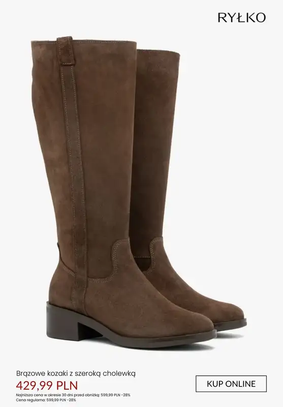 Ryłko - gazetka promocyjna Kozaki z SZEROKĄ CHOLWEKĄ - promocje od środy 28.01 do środy 04.02 - strona 3