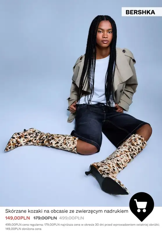 Bershka - gazetka promocyjna Kozaki z SZEROKĄ CHOLWEKĄ od środy 28.01  - strona 9