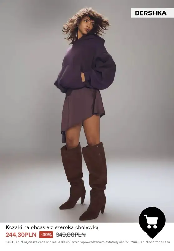 Bershka - gazetka promocyjna Kozaki z SZEROKĄ CHOLWEKĄ od środy 28.01  - strona 7