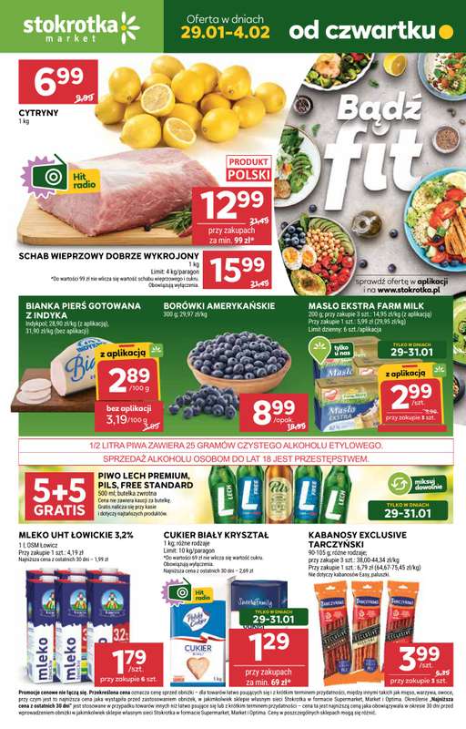 Stokrotka - gazetka promocyjna Gazetka Market od czwartku 29.01 do środy 04.02