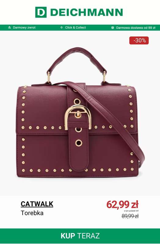 Deichmann - gazetka promocyjna Modny burgund od środy 28.01  - strona 7