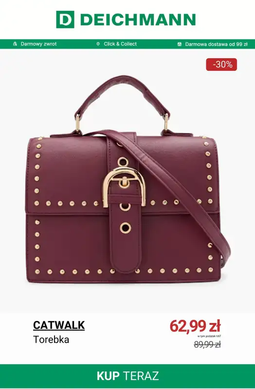 Deichmann - gazetka promocyjna Modny burgund od środy 28.01  - strona 7