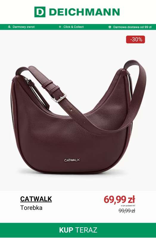 Deichmann - gazetka promocyjna Modny burgund od środy 28.01  - strona 12