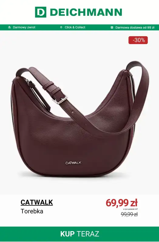 Deichmann - gazetka promocyjna Modny burgund od środy 28.01  - strona 12