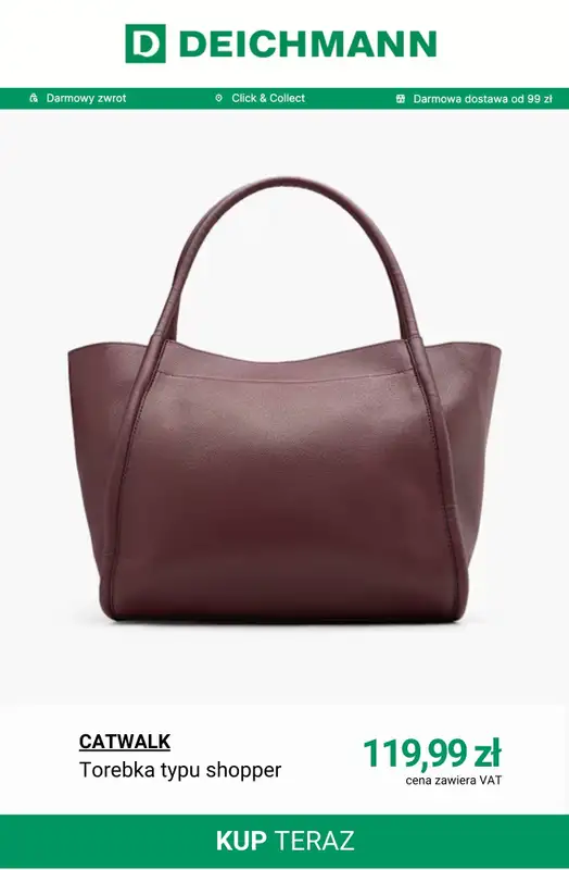 Deichmann - gazetka promocyjna Modny burgund od środy 28.01  - strona 4