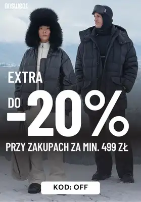 BEST SALE - gazetka promocyjna Answear | Do -20% extra przy zakupach za min. 499 zł od środy 28.01 do czwartku 29.01